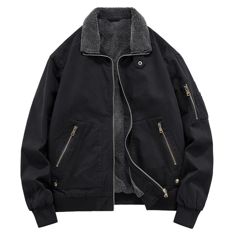 Chaqueta para hombre algodón con forro polar impermeable