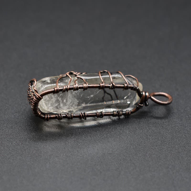 Collar colgante de cristal con árbol de la vida