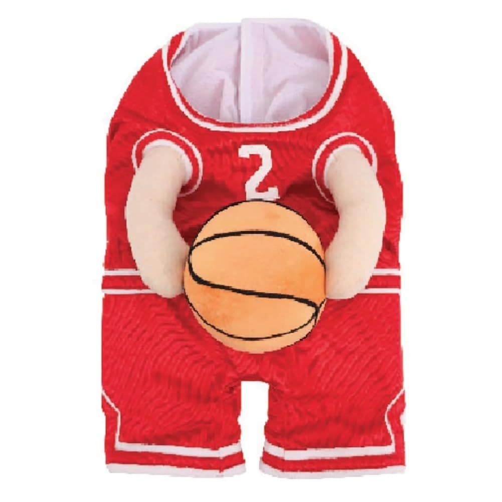 Disfraz de baloncestista para perros con pelota