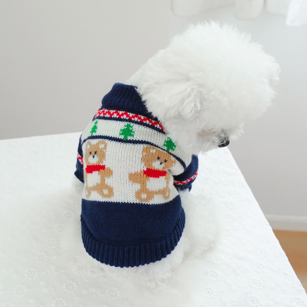 Suéter cálido para perros con diseño de oso