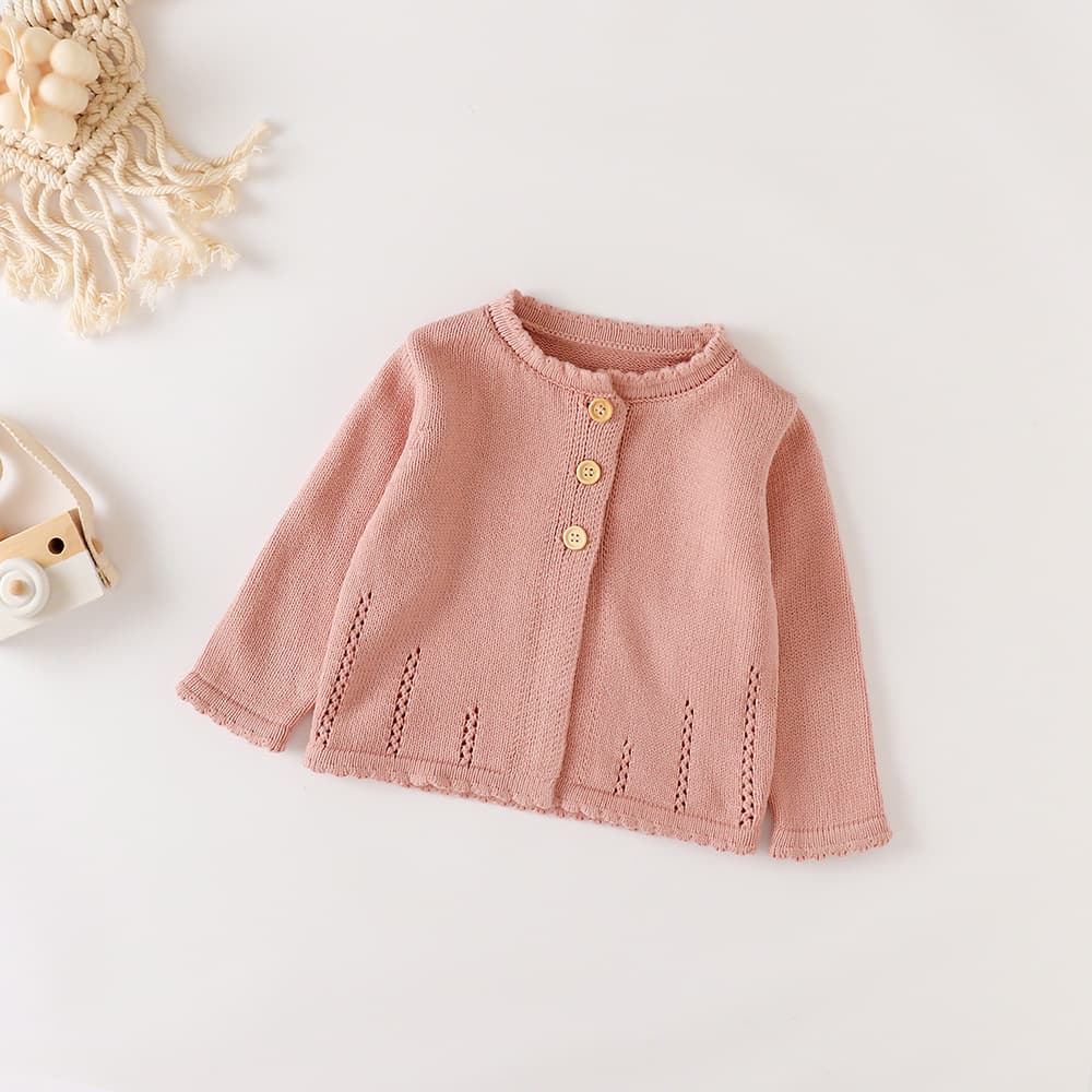Suéter niña cuello redondo tejido algodón estilo coreano