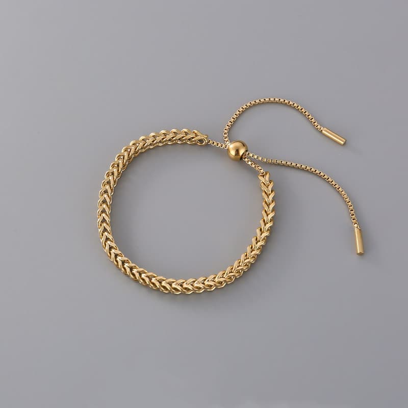 Pulsera de titanio acero trenzado