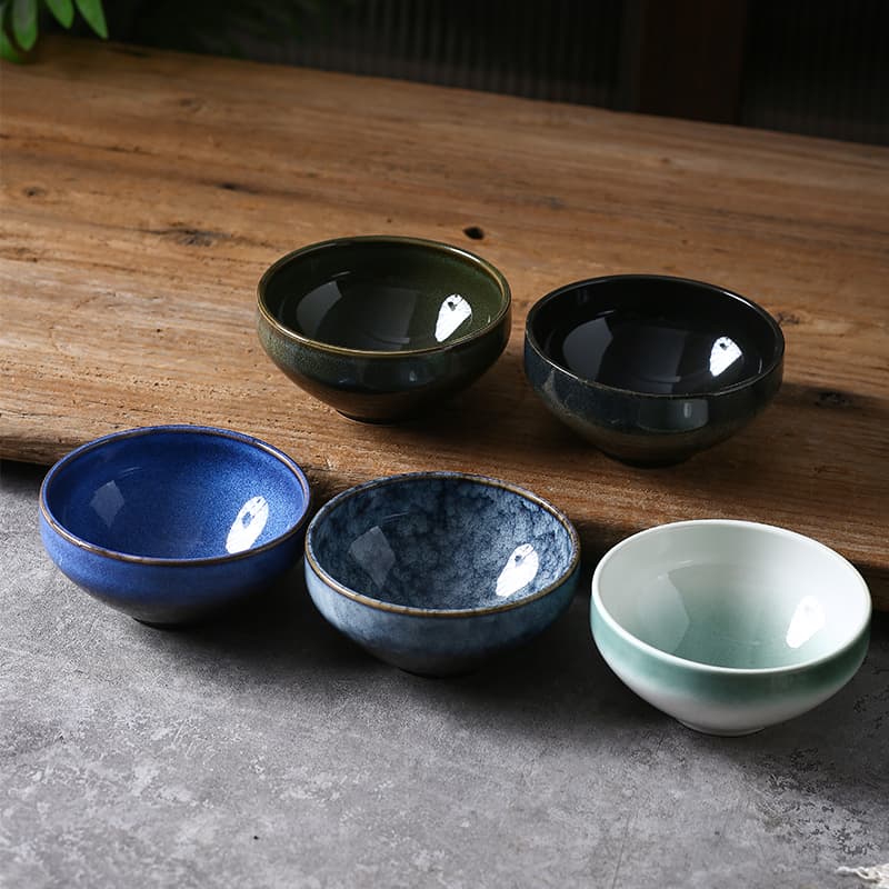 Bols de porcelana con forma de paraguas japonés