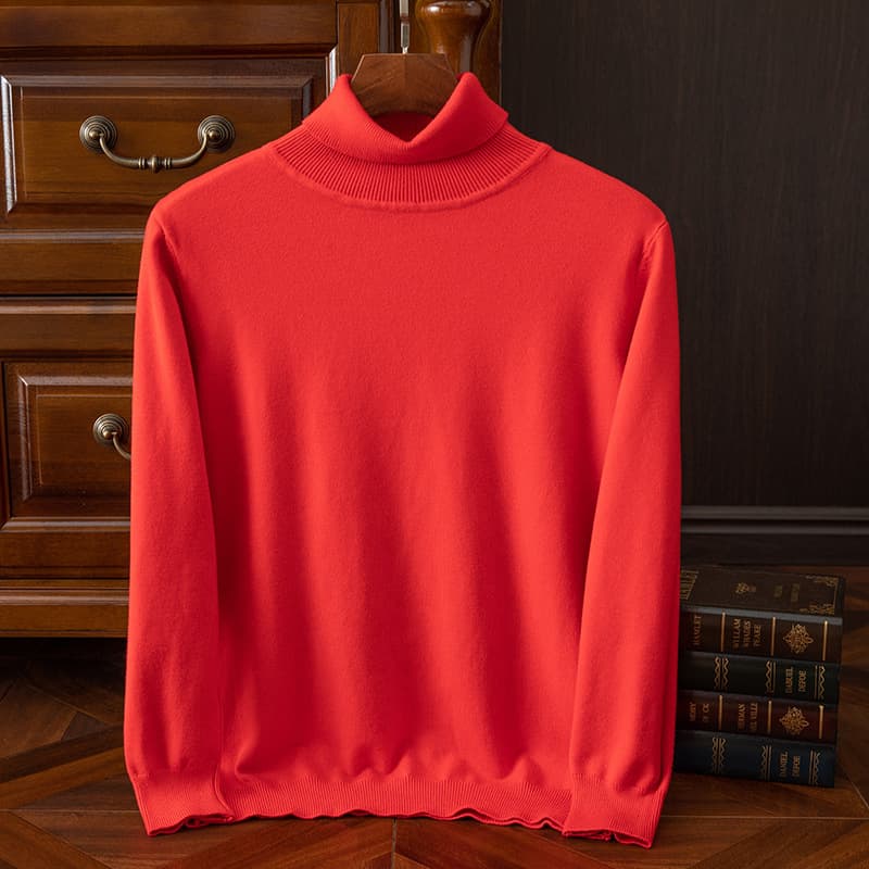 Suéter cuello tortuga engrosado para otoño e invierno