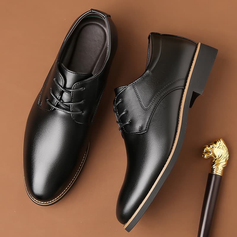 Zapatos formales de cuero para hombre, tallas grandes