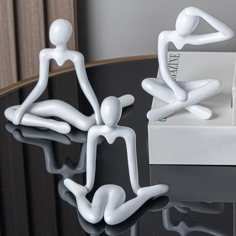 Decoración figura abstracta pensador plástico arte escultura