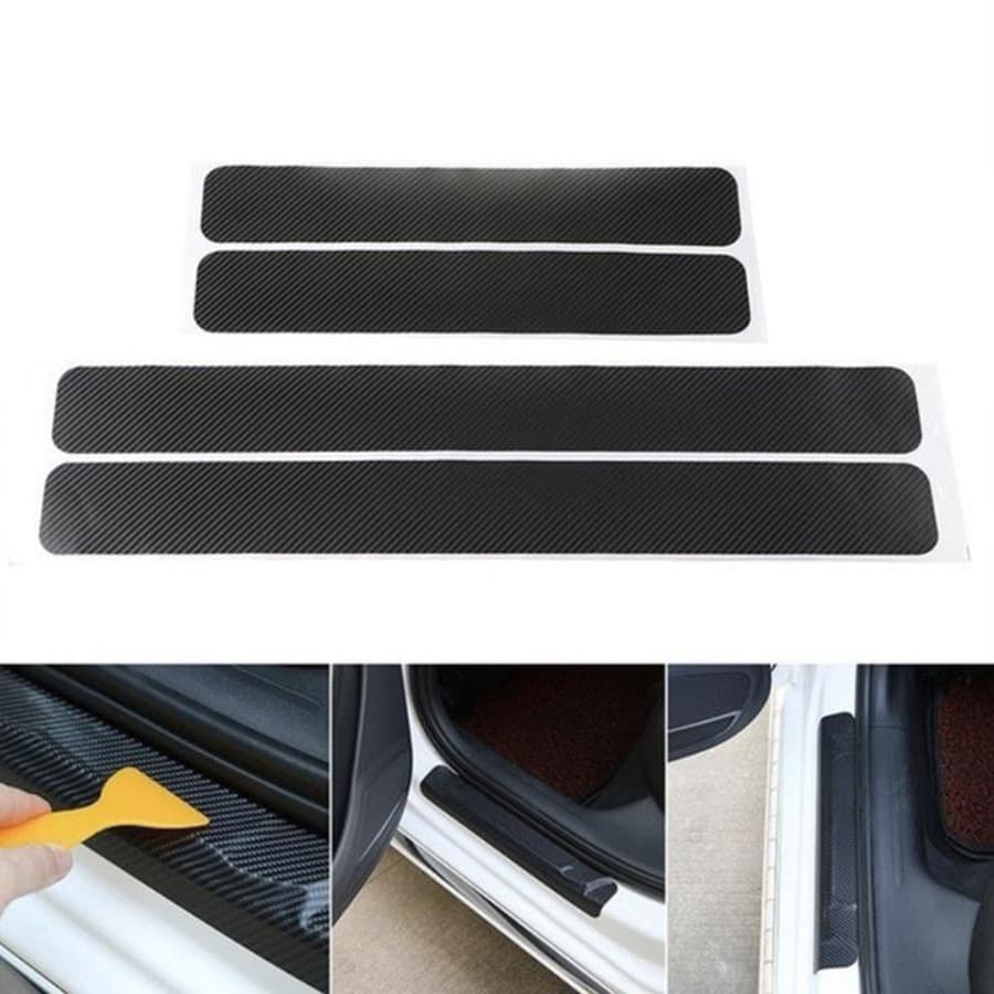 Protector de fibra de carbono para parachoques y umbral de puerta