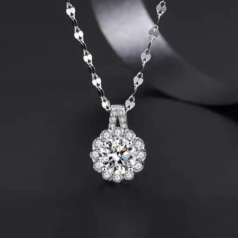 Collar de plata esterlina 925 con zircones
