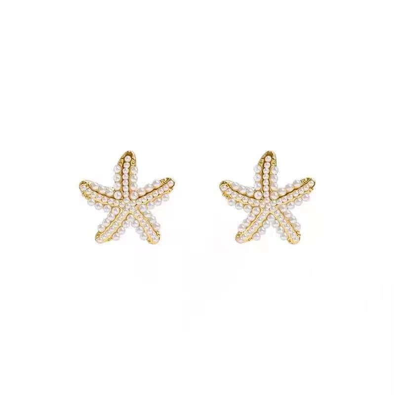 Aretes de estrella de mar, diseño delicado y femenino