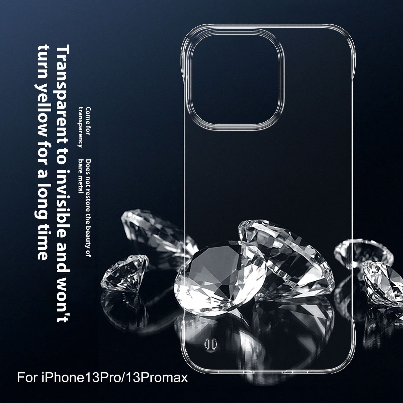Funda transparente sin marco para iPhone