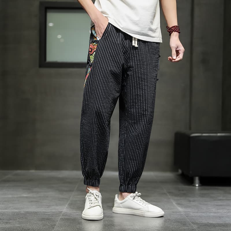 Pantalones cortos de rayas transpirables