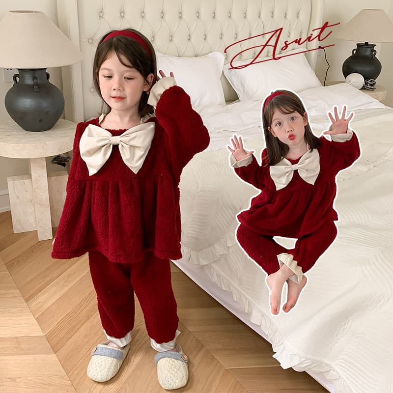 Pijama niña conjunto dos piezas terciopelo coral