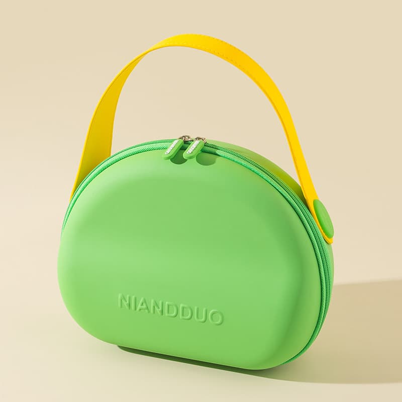 Bolsa cosmética shell con colores vibrantes
