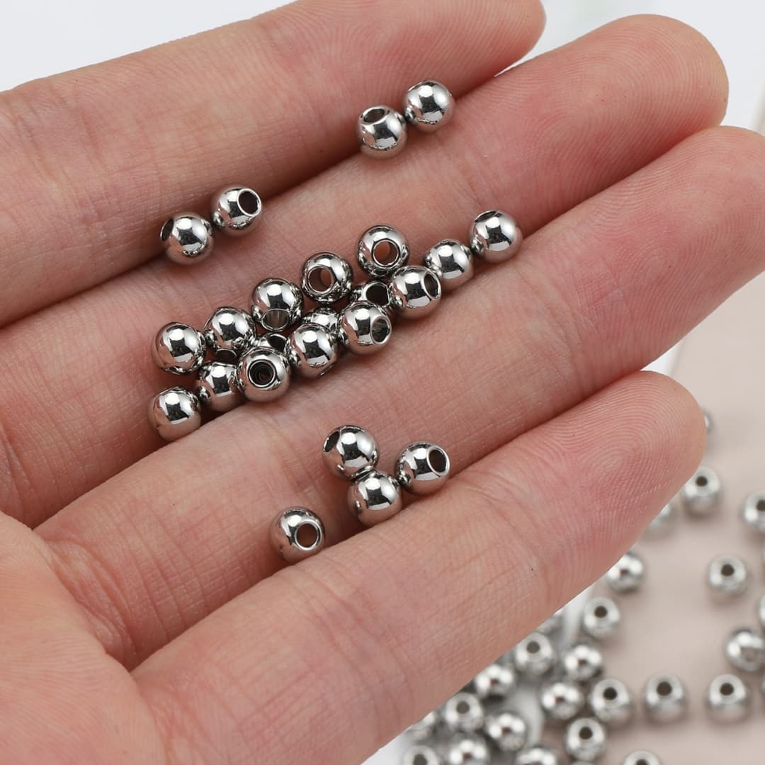 Cuentas separadoras de acero inoxidable para joyería