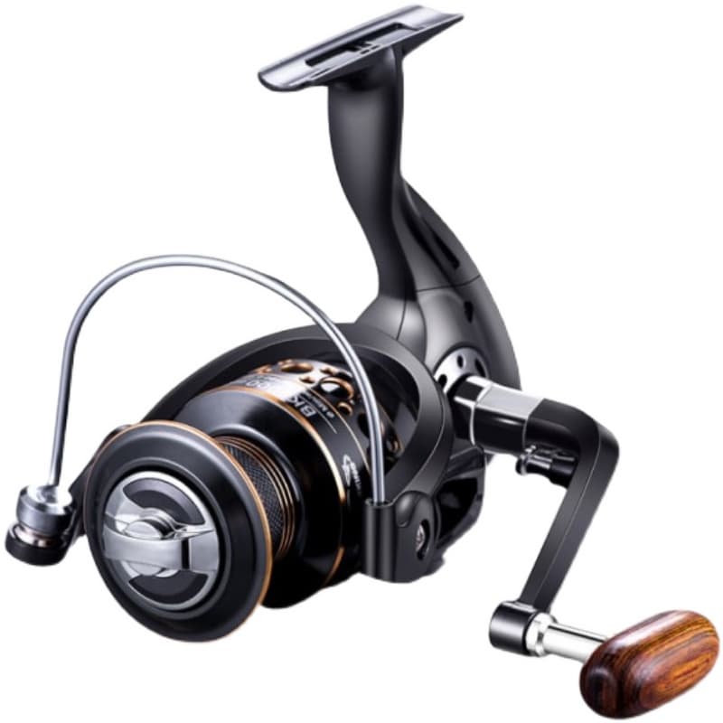 Carrete de pesca de metal completo para lanzamiento largo con línea