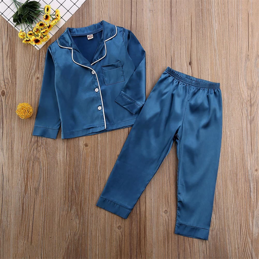 Conjunto de bata y pantalón para niño, algodón