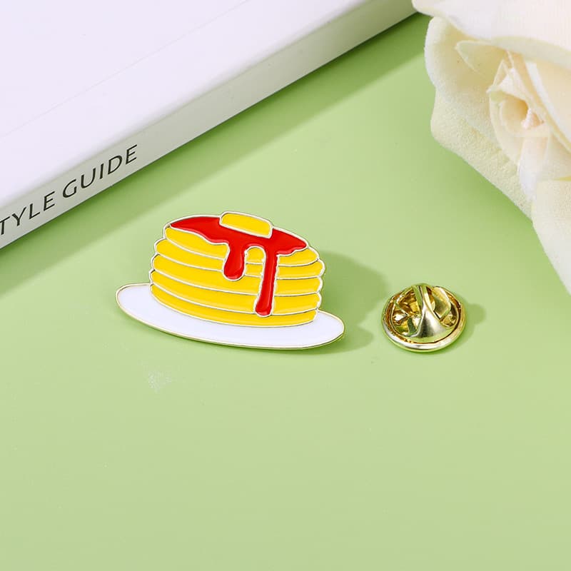 Broche de gota de aceite con diseño de comida adorable