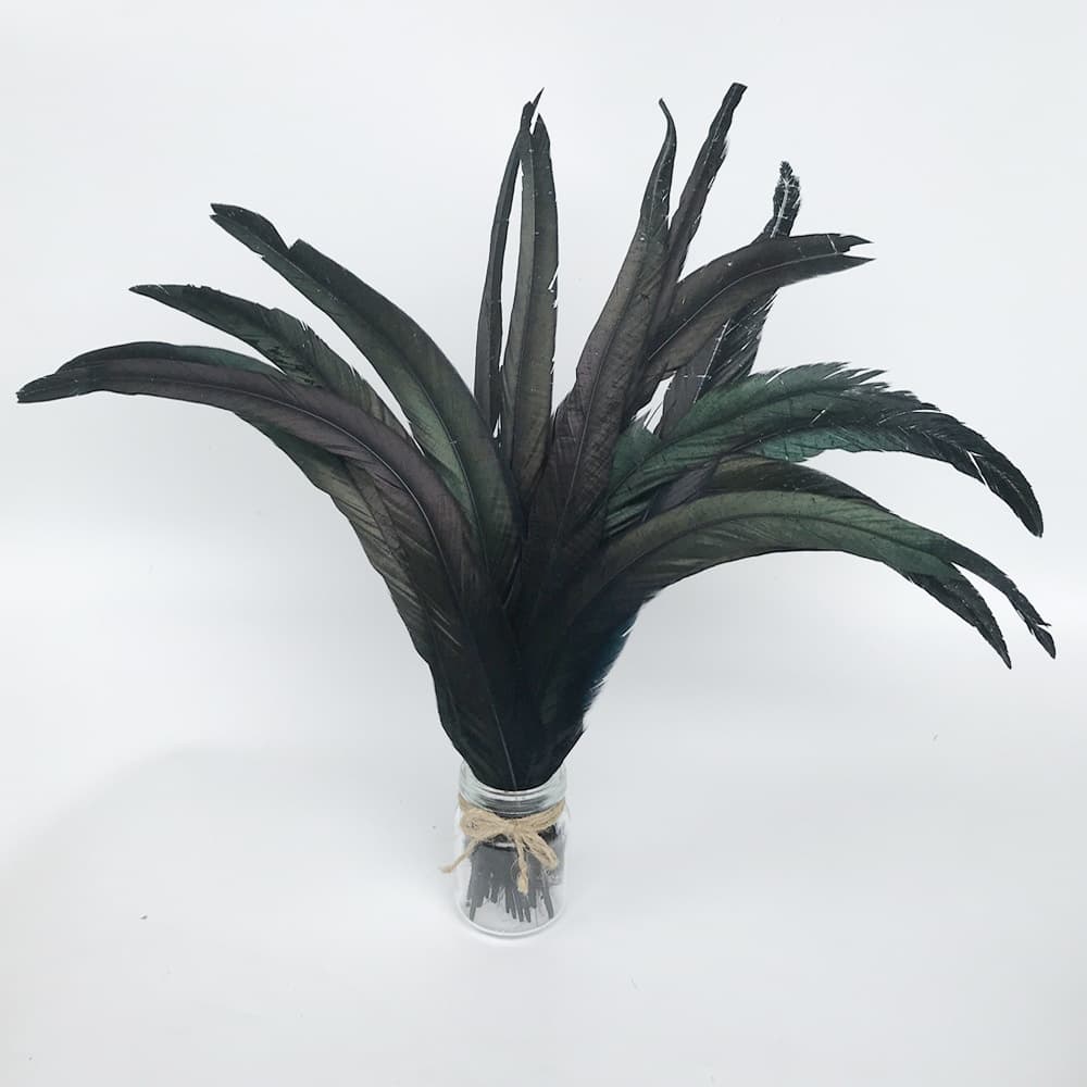 Plumas de cola de gallo 30-35cm para manualidades DIY