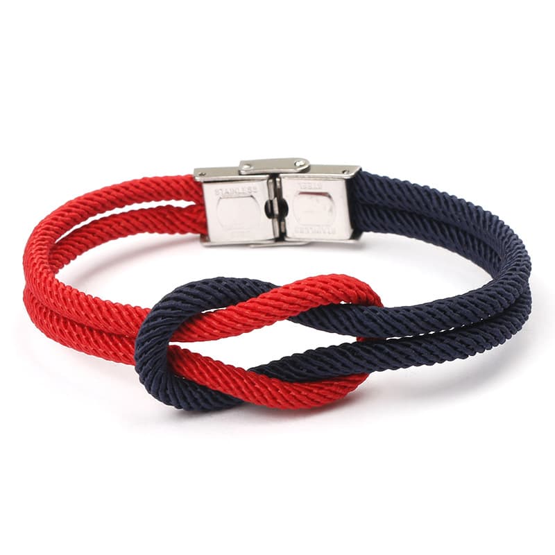 Pulsera trenzada hecha a mano estilo vintage con ancla