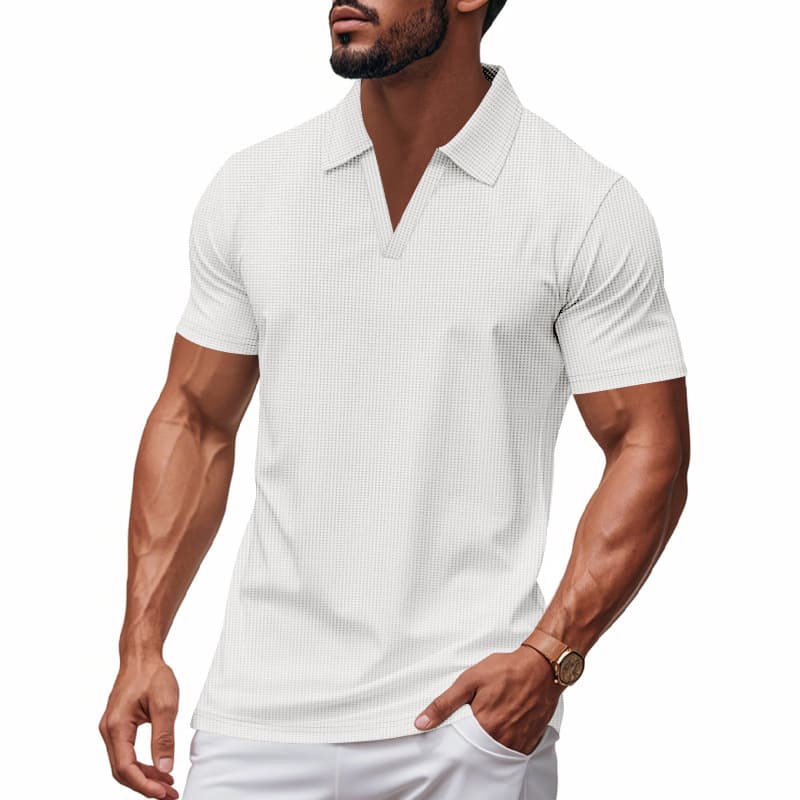 Camiseta polo deportiva de hombre con escote V