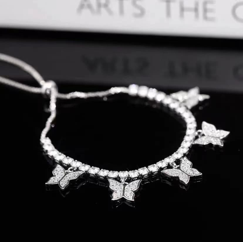 Pulsera mariposa con circonita estilo lujo ligero