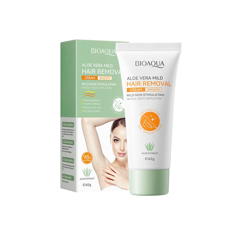 Crema depilatoria suave con aloe vera
