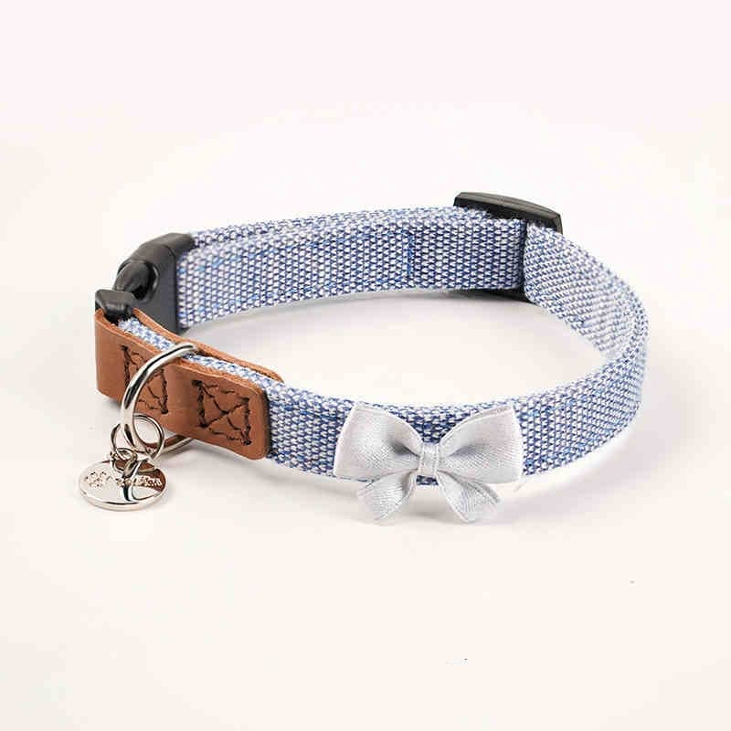Correa perros con collar moño bonito