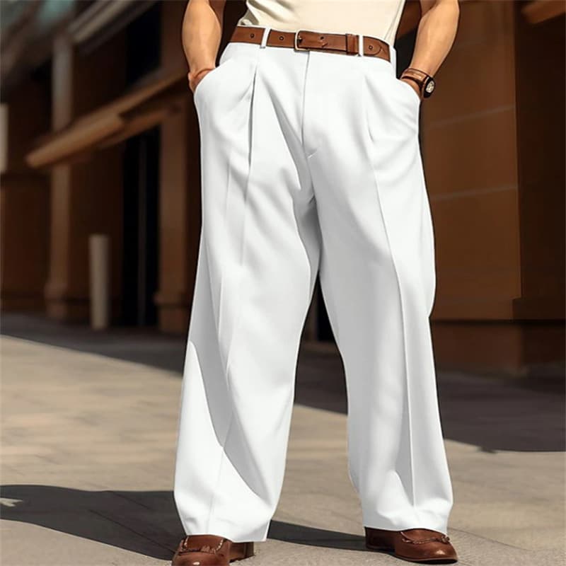 Pantalón recto ancho hombre uso diario