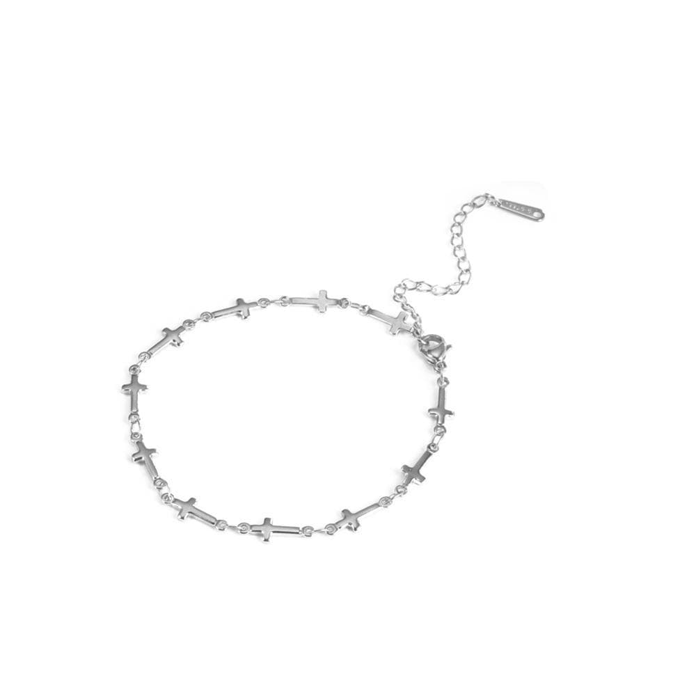 Collar de acero inoxidable con colgante cruz