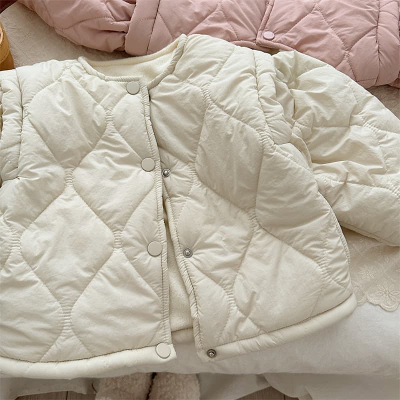 Abrigo de niña acolchado con forro polar