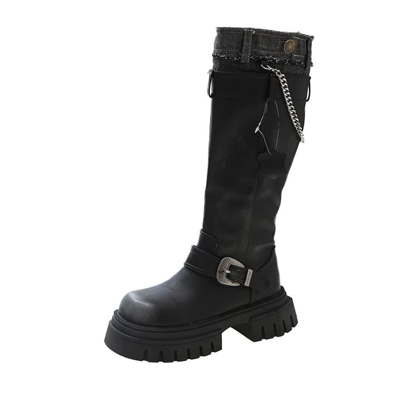Botas infantiles retro con suela gruesa y cómoda