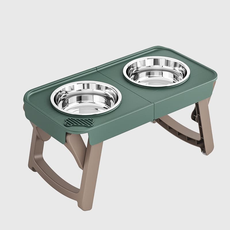 Tazón plegable para mascotas con soporte elevado