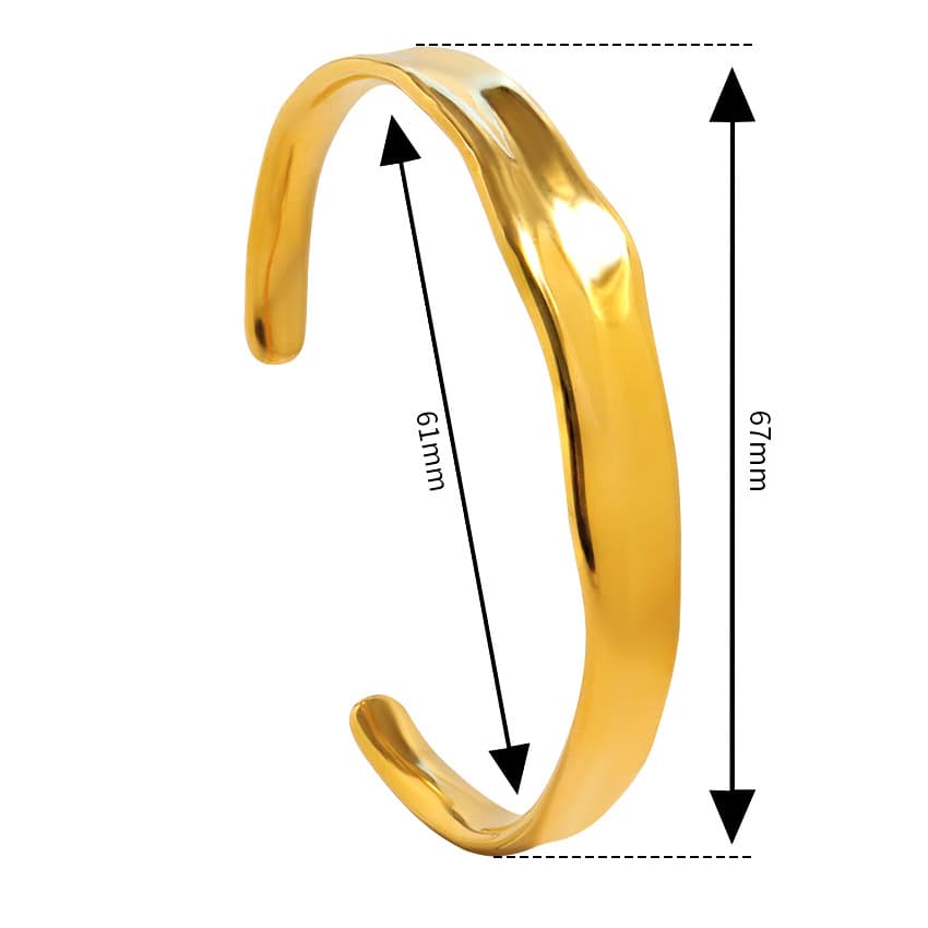 Pulsera geométrica en acero inoxidable dorado