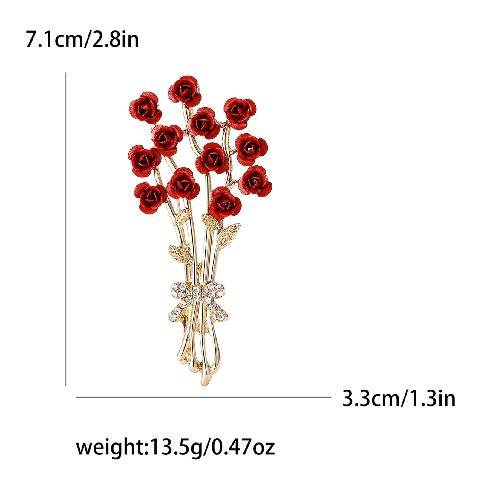 Broche de esmalte floral para boda