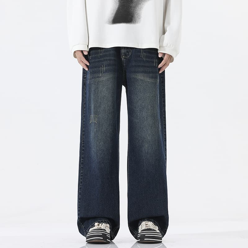 Jeans rectos estilo retro para hombre
