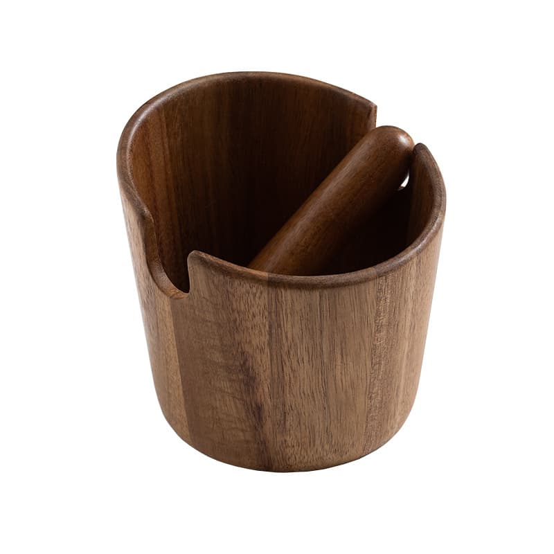 Contenedor de posos de café en madera