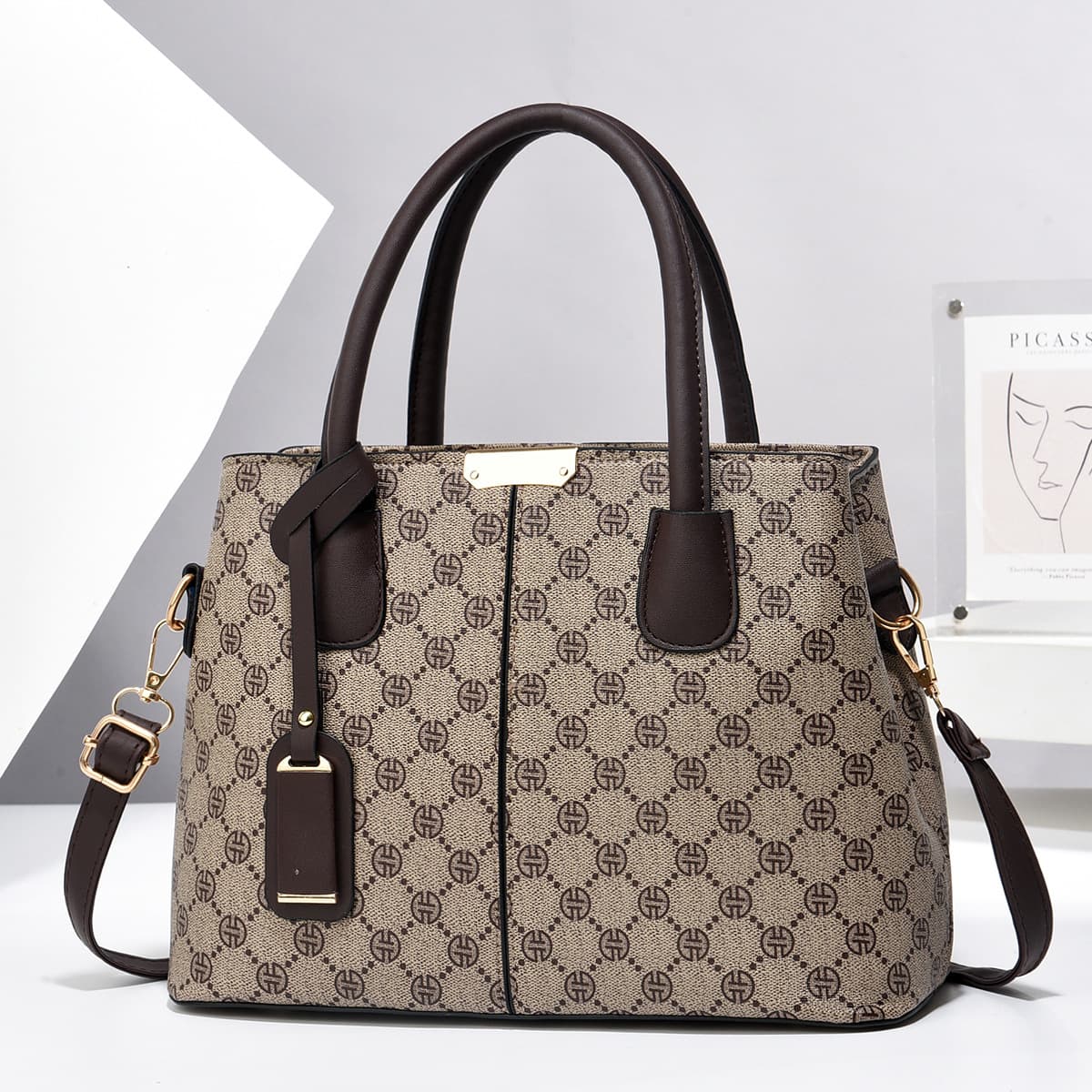 Bolso de piel PU de gran capacidad, diseño crossbody
