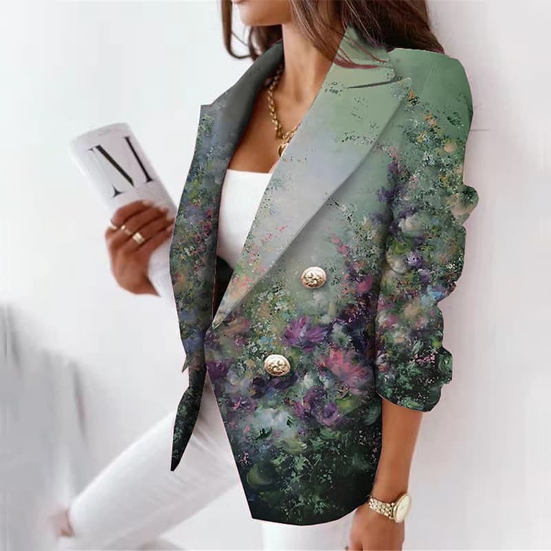Saco con impresión 3D ajustado elegante