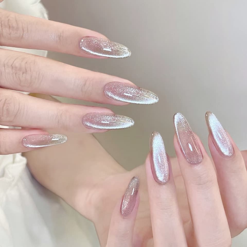 Juego de 24 uñas postizas con adhesivo