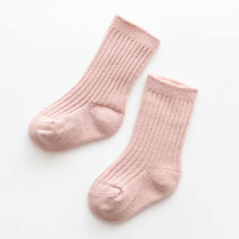 Calcetines gruesos de lana para niños, otoño e invierno