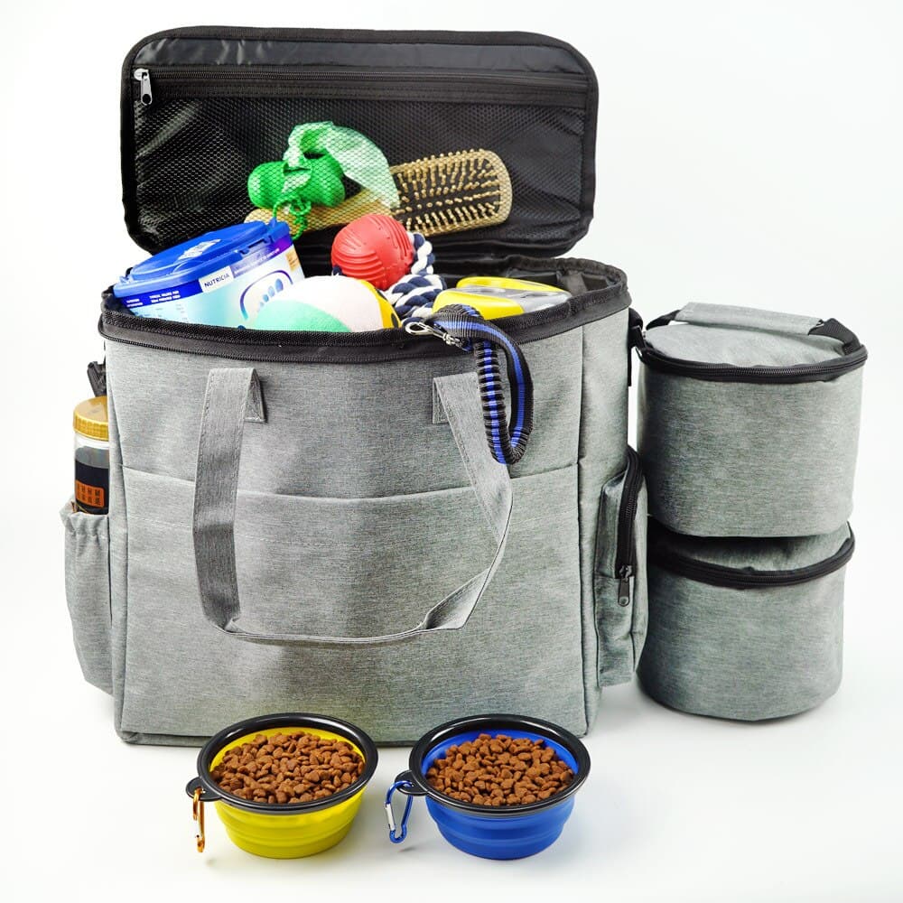 Bolsa de viaje para mascotas con almacenamiento