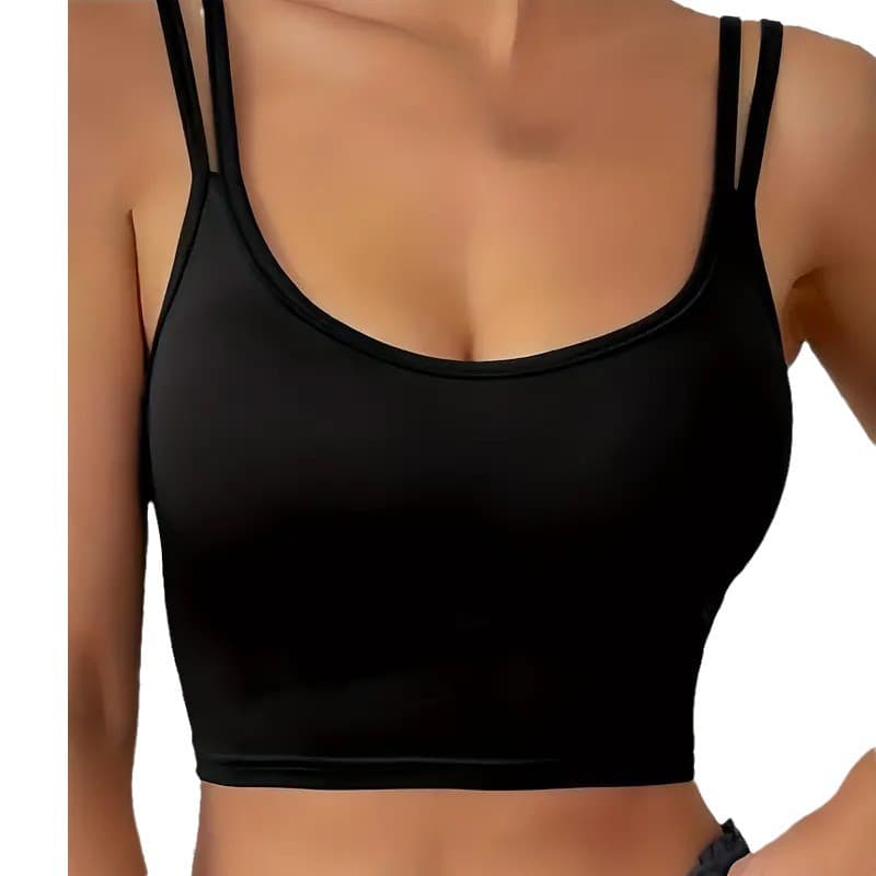 Chaleco sin mangas ajustado con cuello redondo
