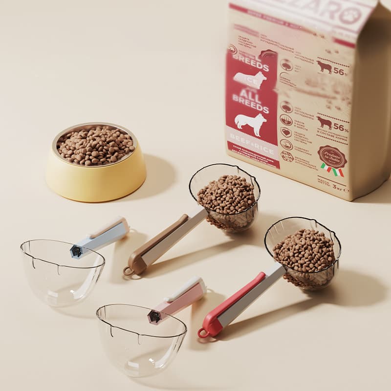 Cucharita para comida de mascotas con clip