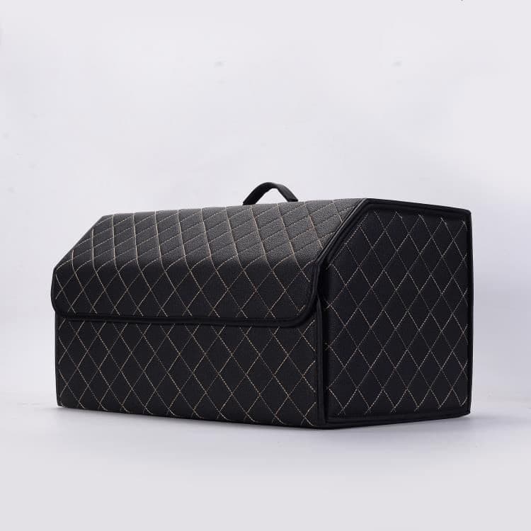 Caja organizadora de cuero para maletero de auto