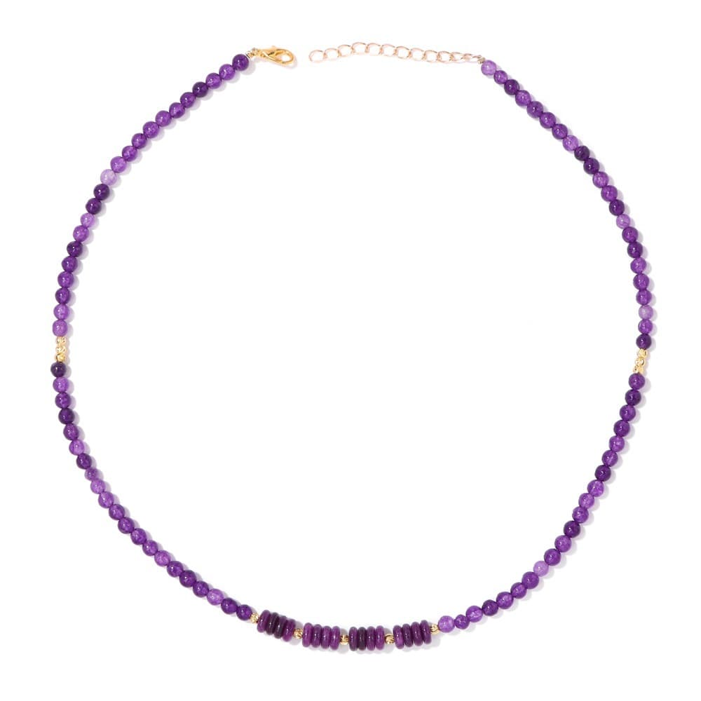 Collar ajustable de cuentas de piedra de 4mm