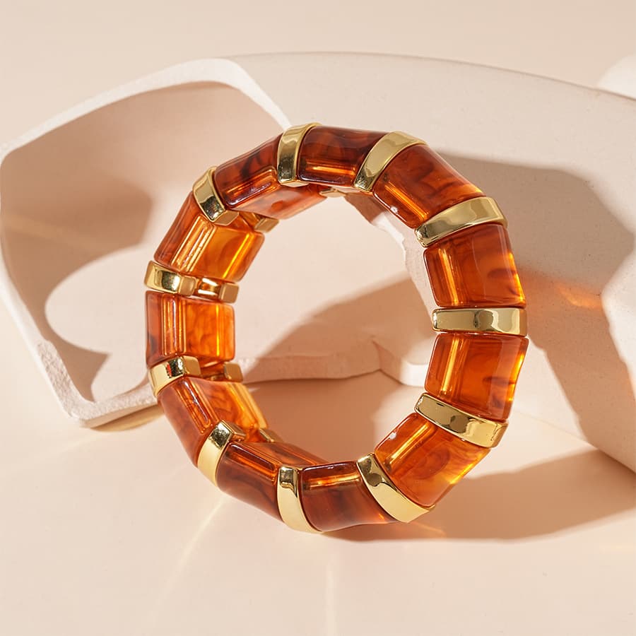 Pulsera geométrica de acrílico minimalista