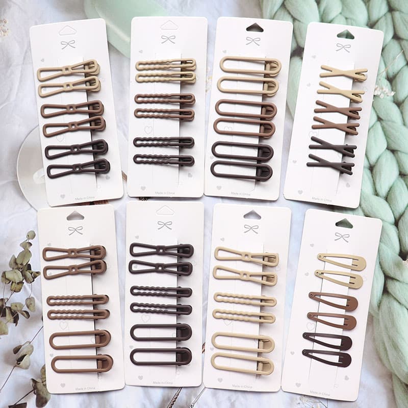 Juego de pinzas para el cabello serie café estilo pato
