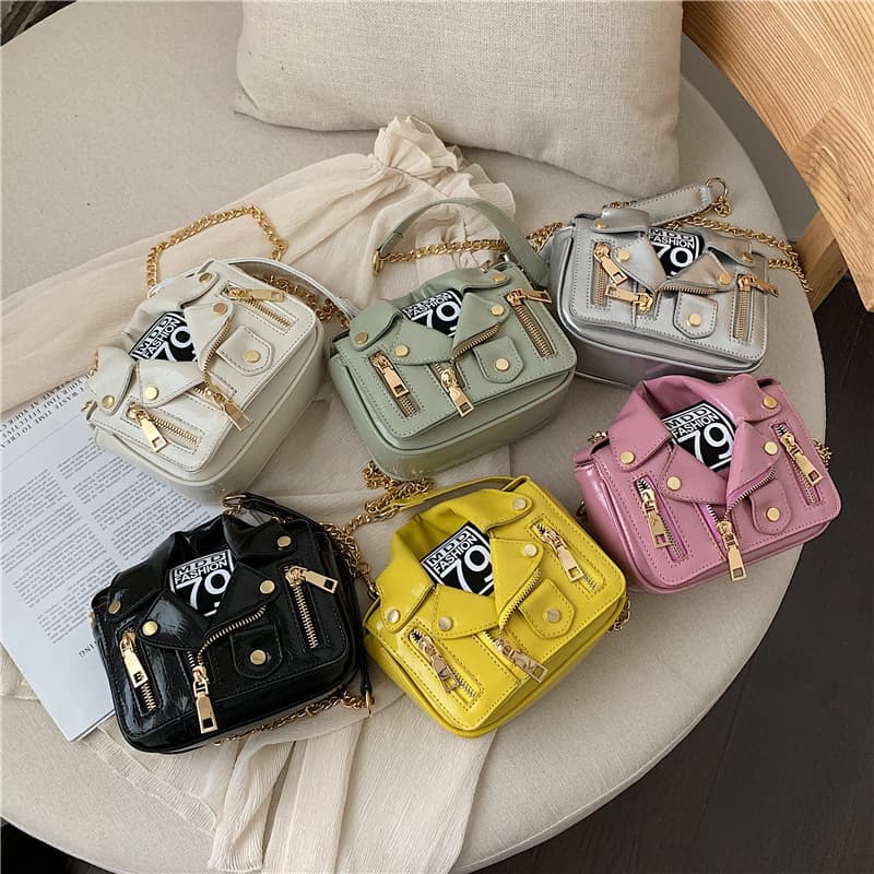 Bolsa mensajero cuero PU estilo motocicleta
