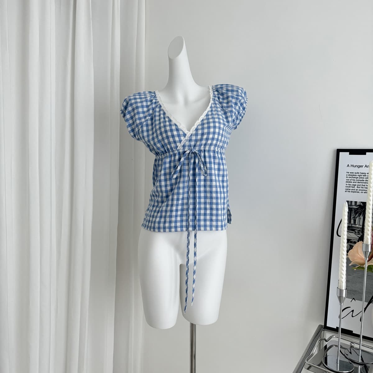 Blusa de verano elegante con encaje