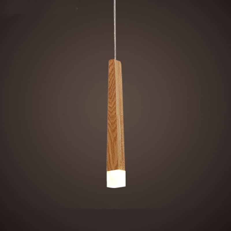 Lámpara colgante de madera estilo nórdico postmoderno